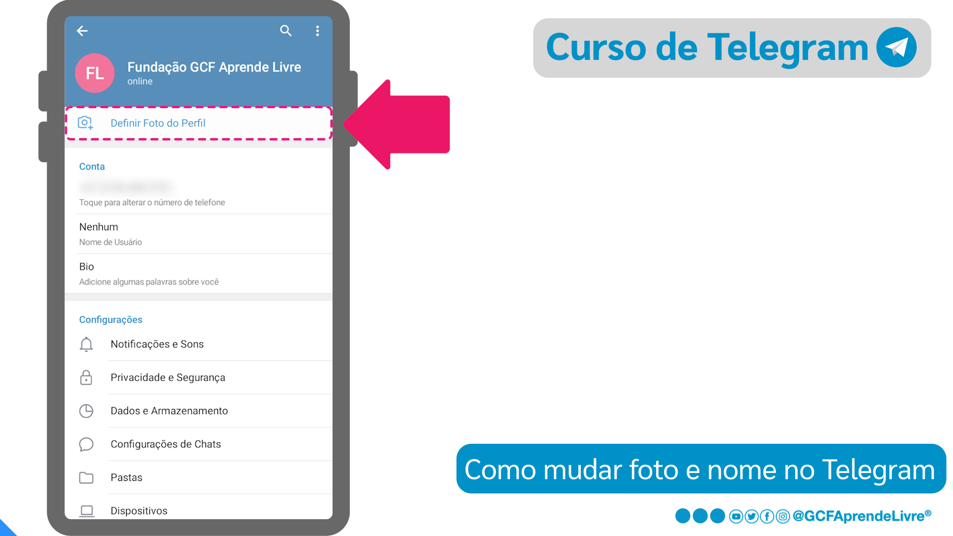 Como mudar nome e foto de perfil do Telegram: passo 4